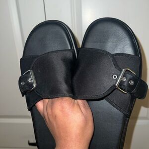 Black H&M Slide Sandals with Buckle